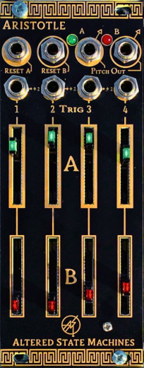 A picture of the Aristotle sequencer front panel